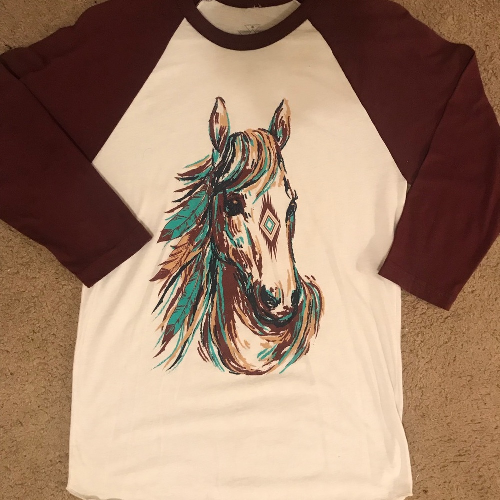 Crazy Train Horse Baseball Tee